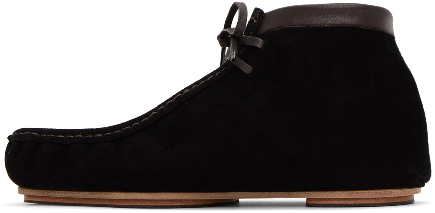 AURALEE Black Mocassin Desert Boots Auralee