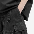 Vetements Men's Multi Pocket Cargo Denim Shorts in Black