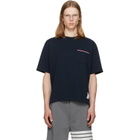 Thom Browne Navy Milano Cotton Oversized Pocket T-shirt