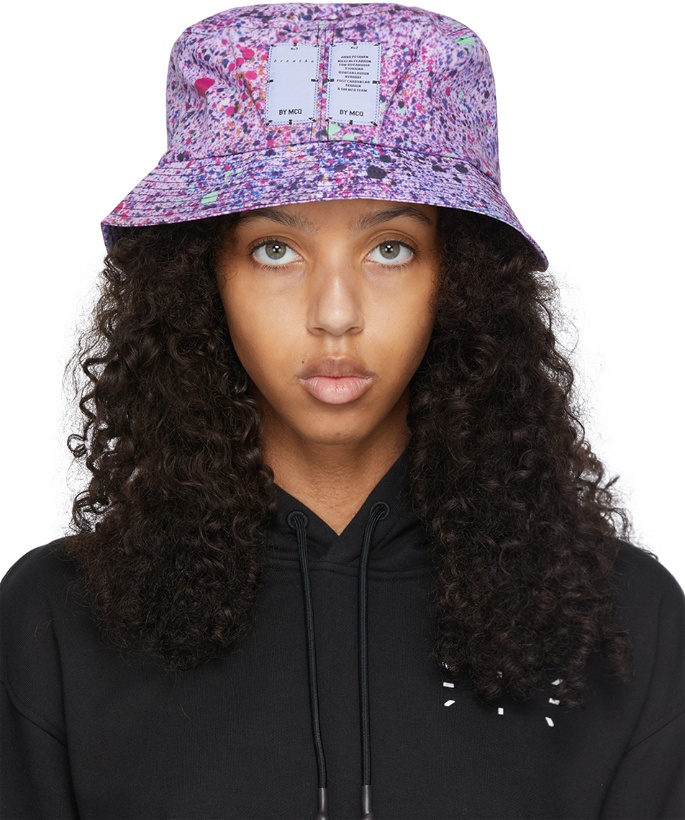 Photo: MCQ Purple Hyper Speckle Bucket Hat