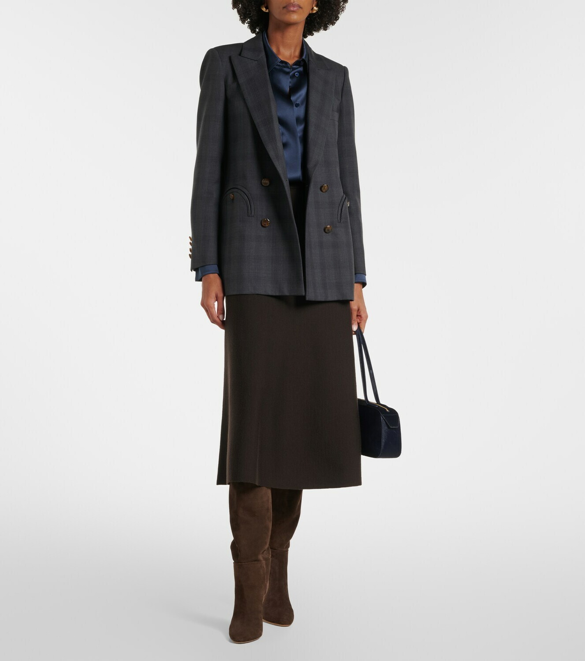 Blazé Milano Everyday checked virgin wool blazer
