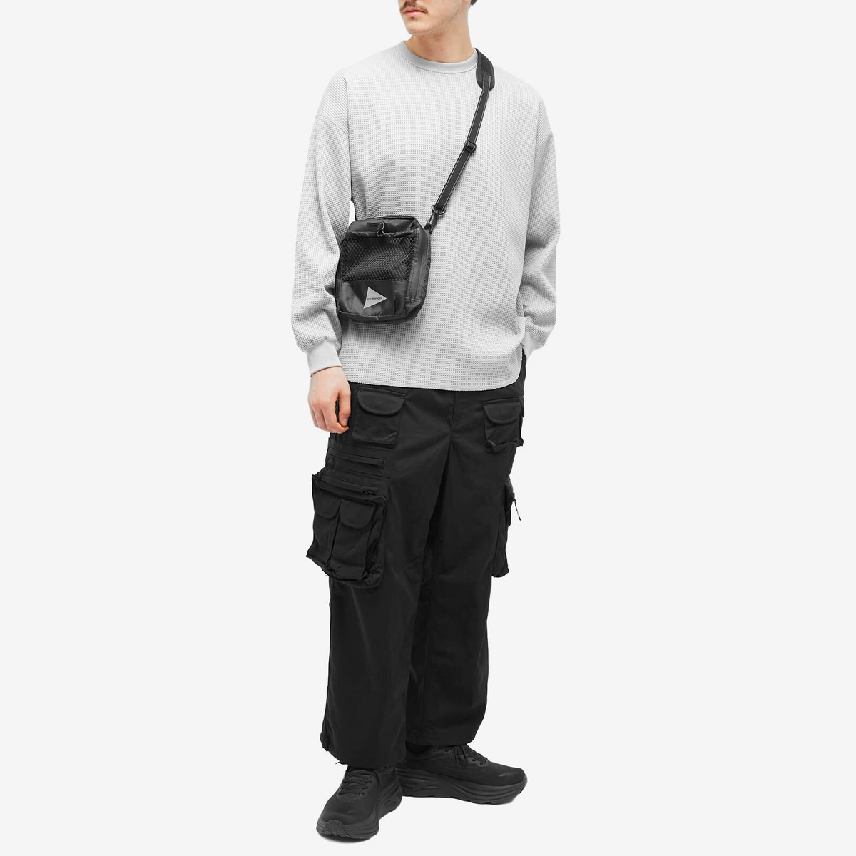 DAIWA Men's Long Sleeve Tech Thermal Crew in Light Grey
