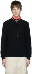 Moncler Black Zip-Up Sweater