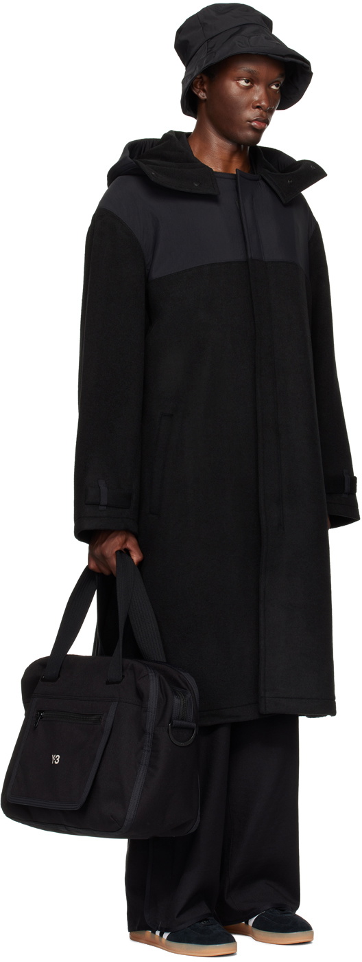 Y-3 Black Paneled Coat