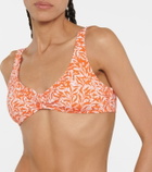 Heidi Klein Cote D'Azur printed bikini top