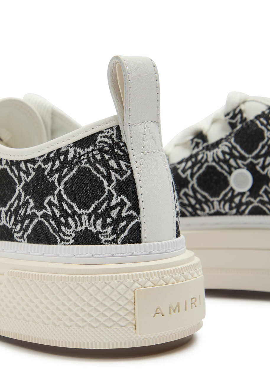Amiri MA Quad Court Low Logo-jacquard Leather Sneakers Black