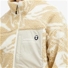 Men's AAPE Now Camo Fleece Jacket in Ivory