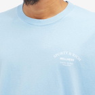 Sporty & Rich Wellness Studio T-Shirt in Sky Blue/White