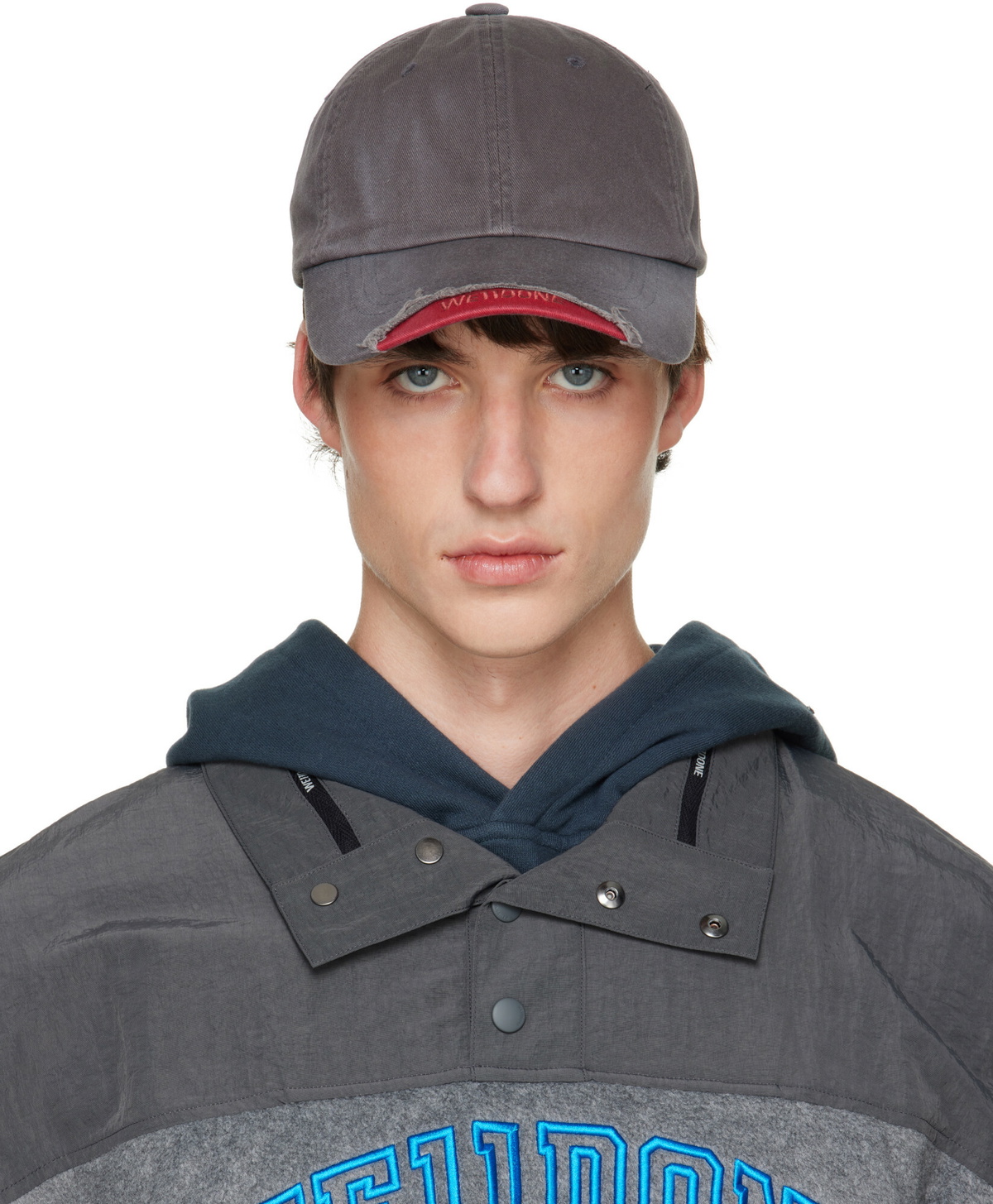 We11done Gray Distressed Cap