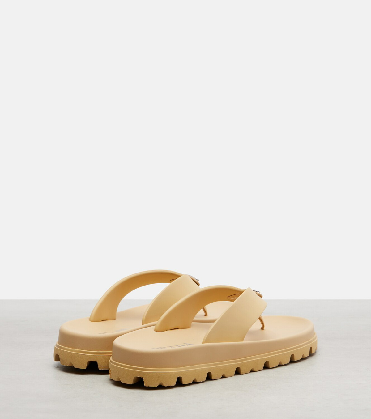 Prada Logo thong sandals