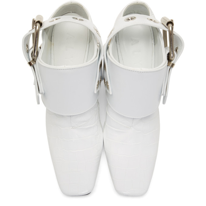 Alyx White Croc Sling Heels 1017 ALYX 9SM