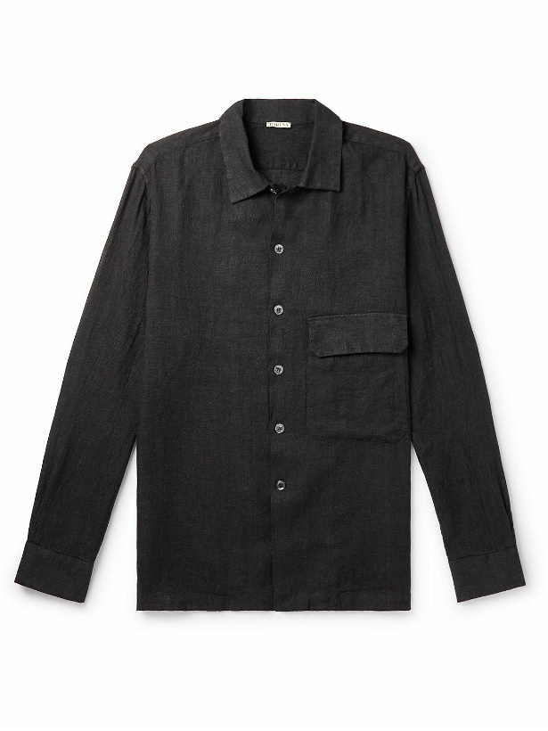 Photo: Barena - Zizola Linen and Cotton-Blend Shirt - Black