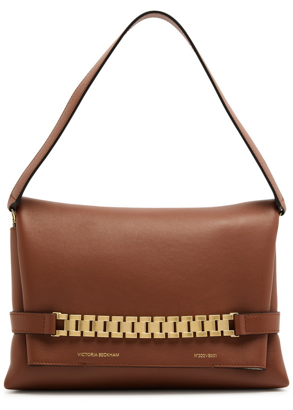 Photo: Victoria Beckham Chain Leather Pouch - Tan - One Size