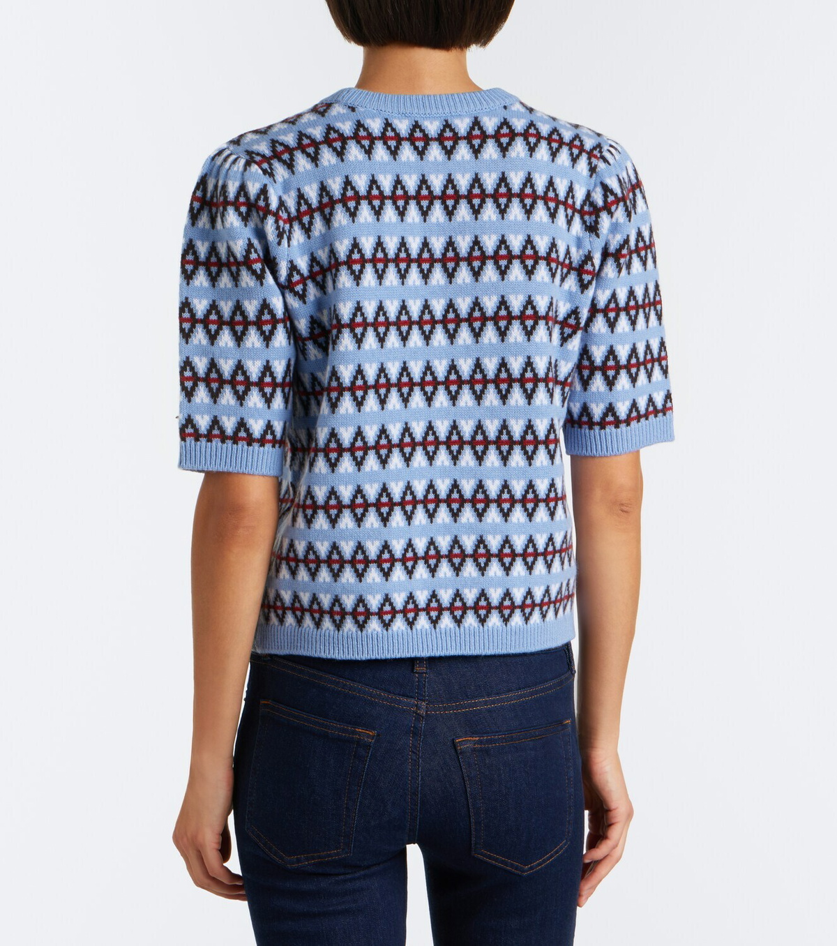 Frame Jacquard wool and cashmere sweater