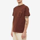 Jacquemus Men's Grosgrain Logo T-Shirt in Brown