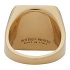 Bottega Veneta Gold Lapis Lazuli Ring