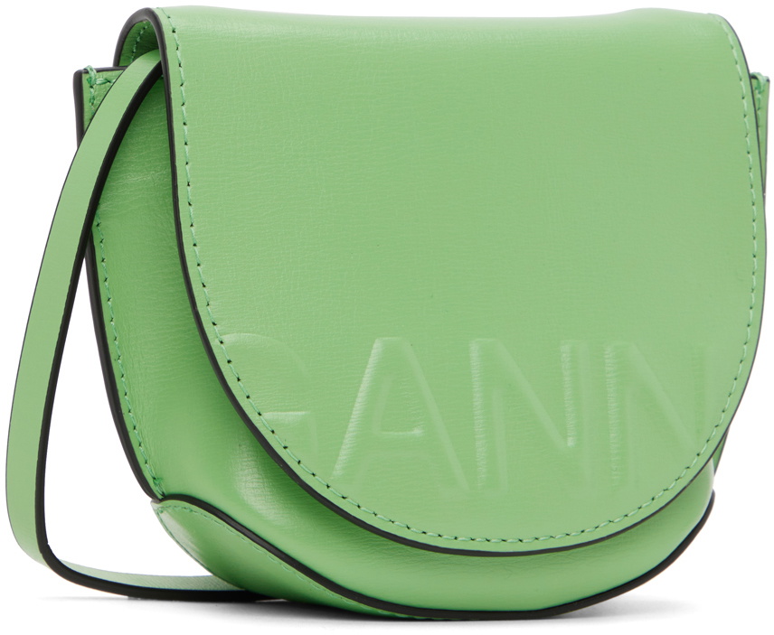 GANNI Green Nano Banner Saddle Bag GANNI