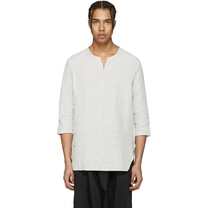 Photo: Attachment Grey Oversized Linen Shirt