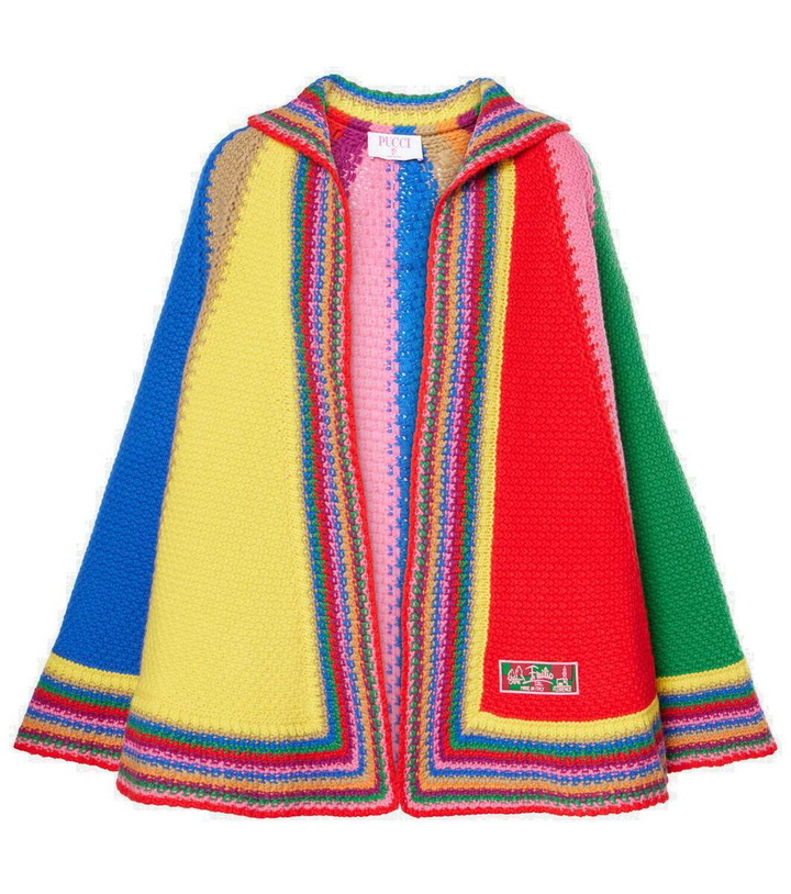 Photo: Pucci Colorblocked knitted wool poncho