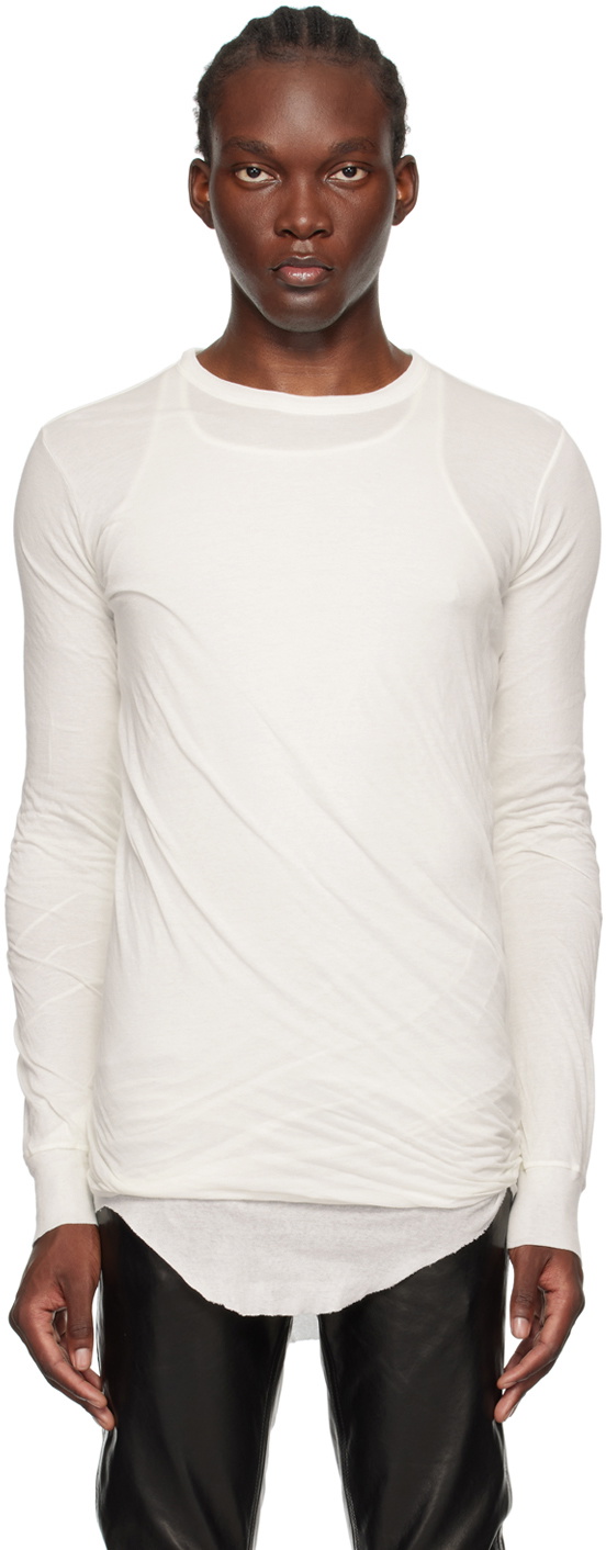 【Rick Owens】オフホワイト Porterville Double 長袖Tシャツ 242232M213064_1.jpg