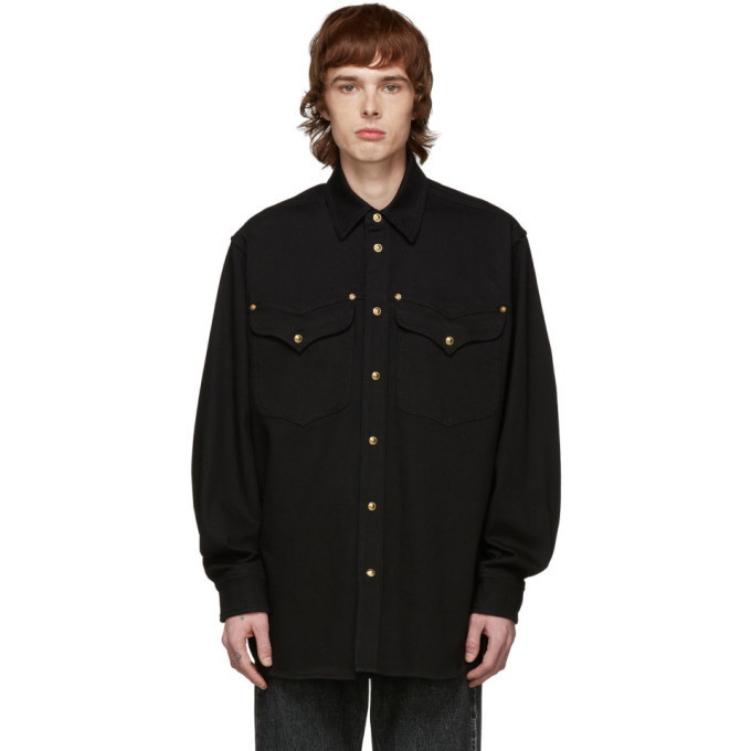 Photo: Versace Black Denim Shirt