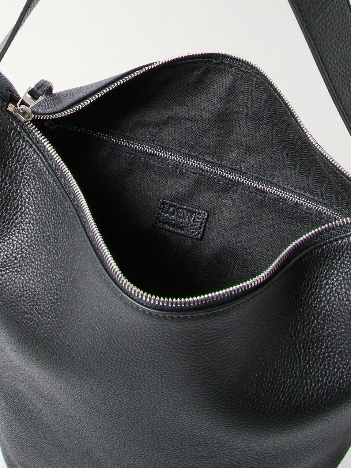 Loewe Loop LOEWE - Loop Medium Logo-Debossed Leather Bucket Bag Loewe