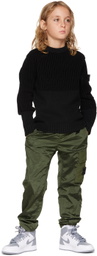 Stone Island Junior Kids Black Wool Sweater