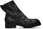Guidi Black 796LVX Leather Side Zip Top-Ankle Boots