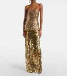 Rachel Gilbert Remy sequined corset gown
