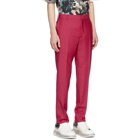 Alexander McQueen Pink Selvedge Wool and Mohair Trousers