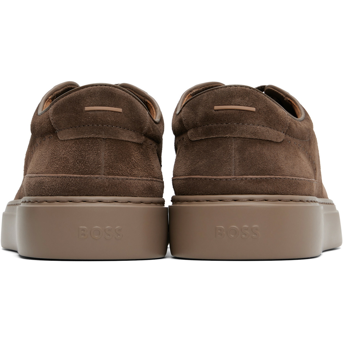 BOSS Taupe Gary Suede Sneakers