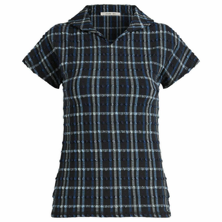 Photo: Peachy Den Women's Cindy Polo Top in Selvedge