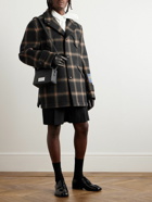 Maison Margiela - Pendleton Oversized Checked Wool Coat - Black