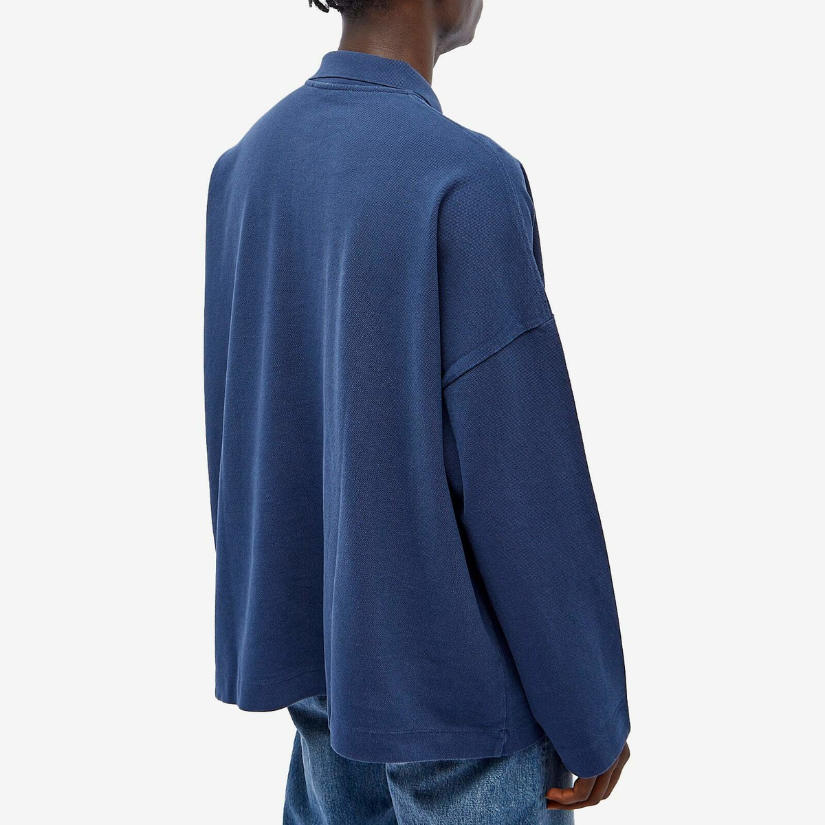 A.P.C. Men's x JW Anderson Murray Oversized Pique Polo Shirt A.P.C. Men's x JW Anderson Murray Oversized Pique Polo Shirt