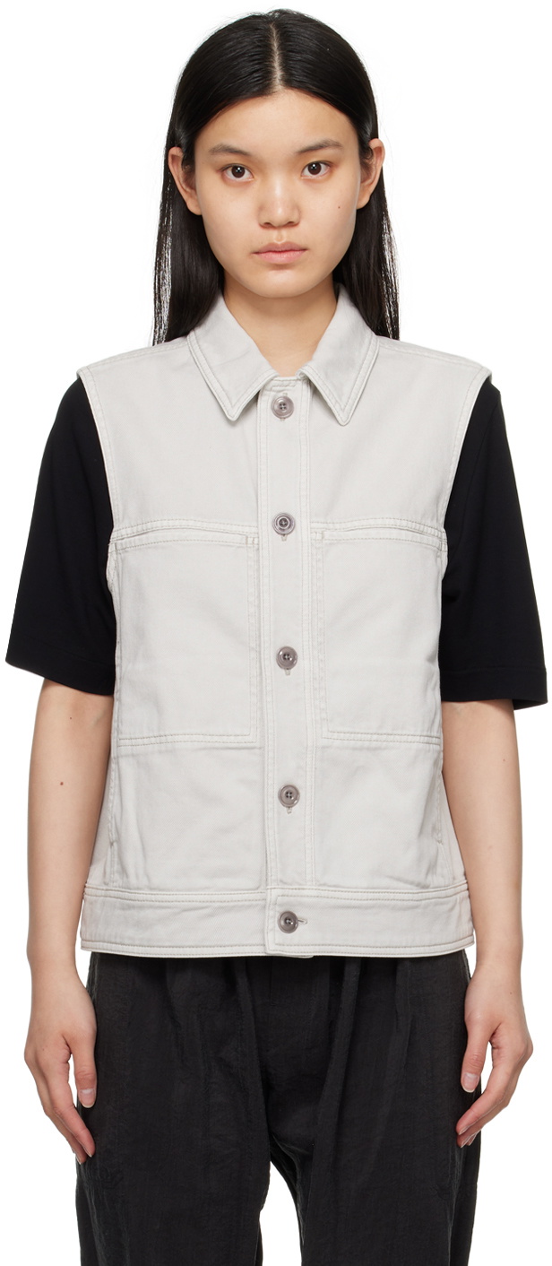 LEMAIRE Gray PigmentDyed Denim Vest Lemaire