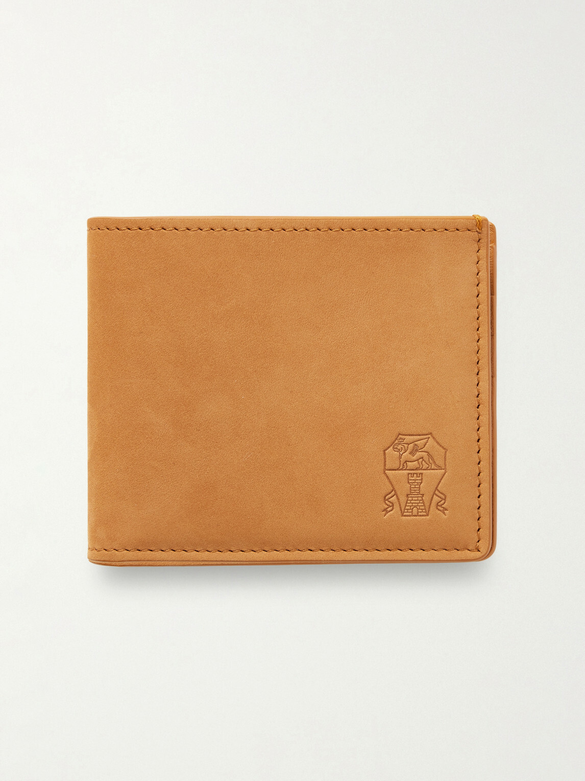 Brunello Cucinelli - Logo-Debossed Suede Billfold Wallet