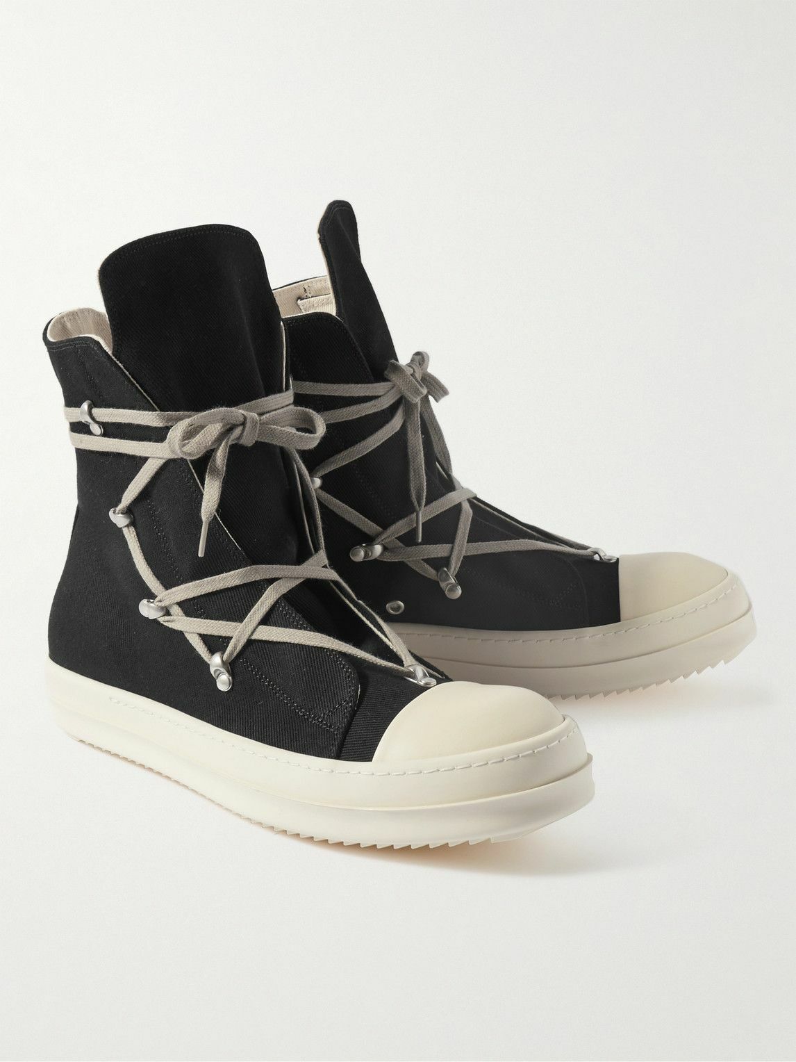 DRKSHDW by Rick Owens - Hexa Denim High-Top Sneakers - Black