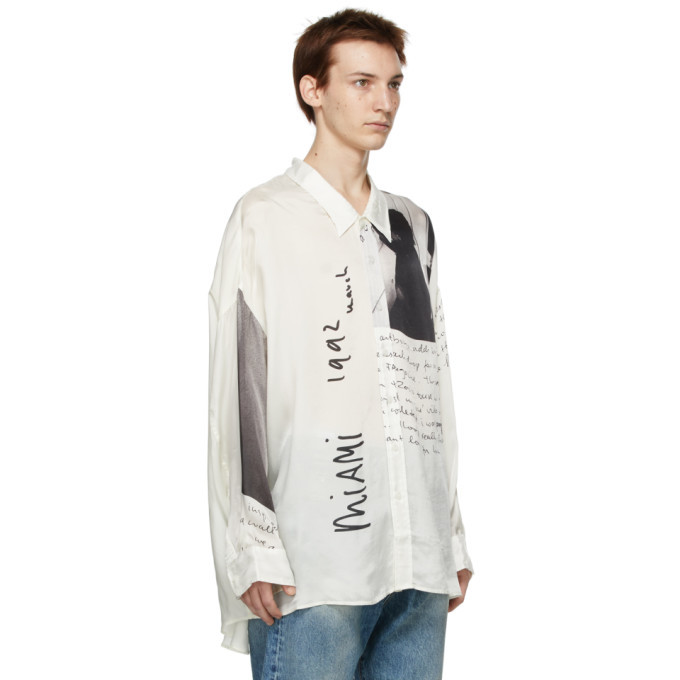 R13 Off White Anton Corbijn Edition U2 Miami Drop Neck Shirt R13