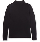 Incotex - Wool-Blend Mock-Neck Sweater - Men - Navy