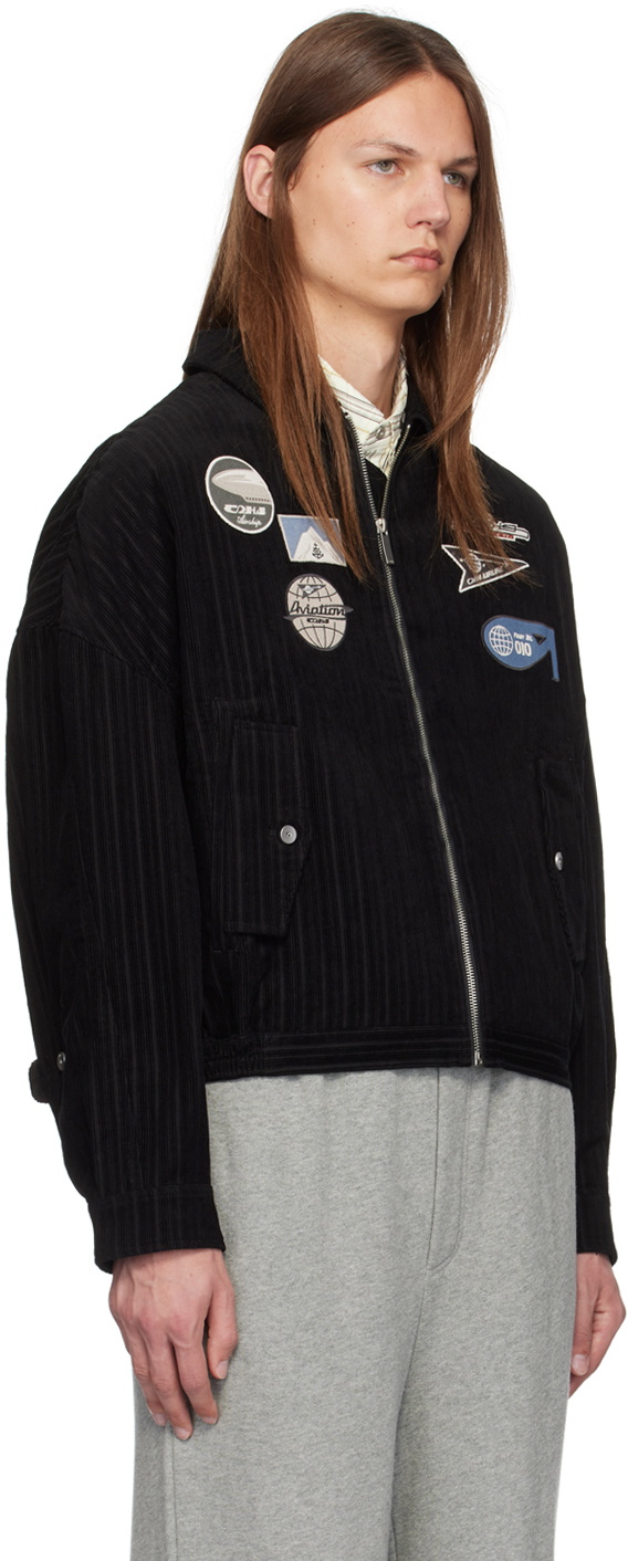 C2H4 Black Disaaray Badged Jacket