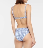 Heidi Klein Mykonos printed bandeau bikini top