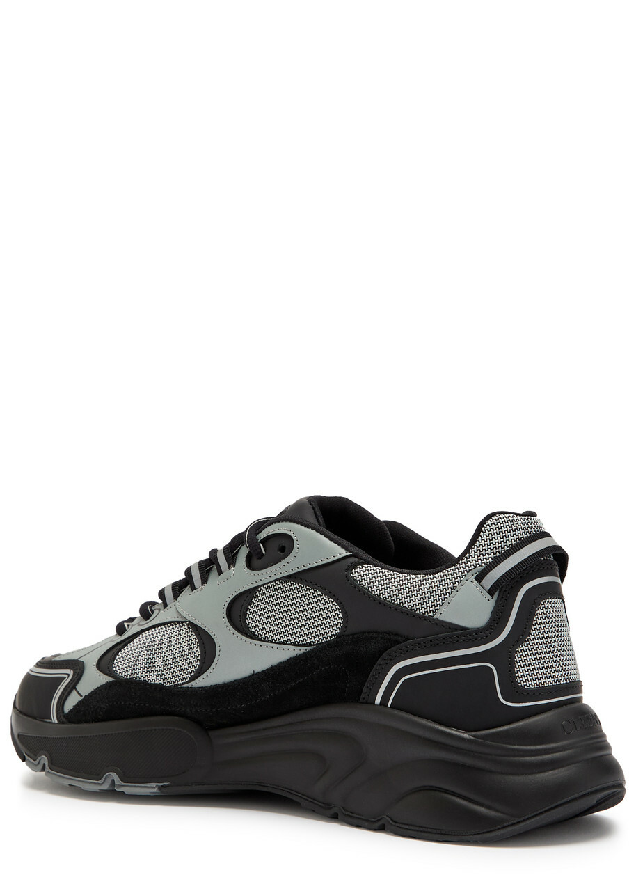 Cleens Pulse Runner Panelled Mesh Sneakers Black Cleens