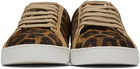 Palm Angels Brown Leopard Tennis Sneakers