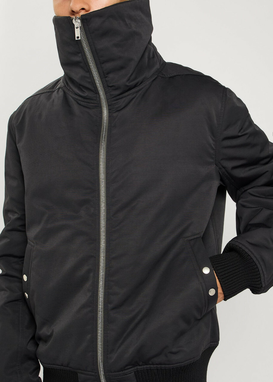 Rick Owens Dracuflight Nylon and Cotton-blend Bomber Jacket Black