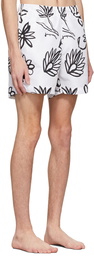 Jacquemus Black & White 'Le Maillot Peinture' Swim Shorts