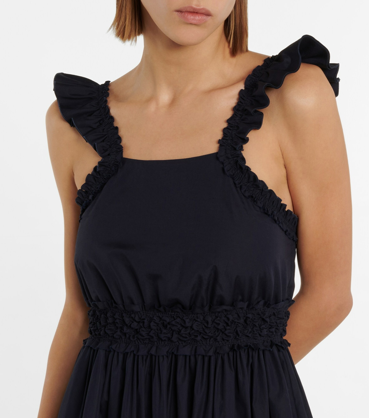 Chloe Halter Maxi Frill Dress - Desert Sand
