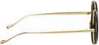 Loewe Gold & Green Round Sunglasses