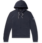 Ermenegildo Zegna - Fleece-Back Stretch-Cotton Jersey Zip-Up Sweatshirt - Navy
