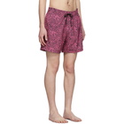 Amiri Pink Leopard Swim Shorts