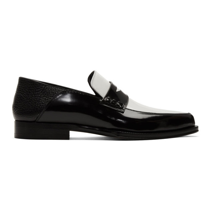 Photo: Loewe Black and White Pointy Loafers